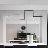 Lampadario tavolo moderno nero linee geometriche eleganti - clowasit.com
